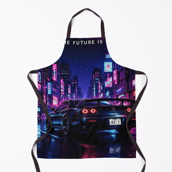 Item preview, The Future Is Now Cyberpunk Tokyo RX7 JDM Car Art designed and sold by brkydesign.