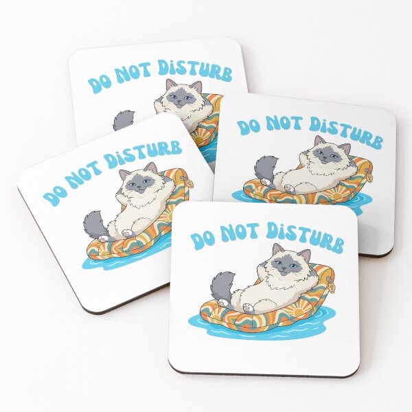 Item preview, Do Not Disturb Poolside Vacation Cat Retro Resort Summer designed and sold by Snowy Studio Designs.