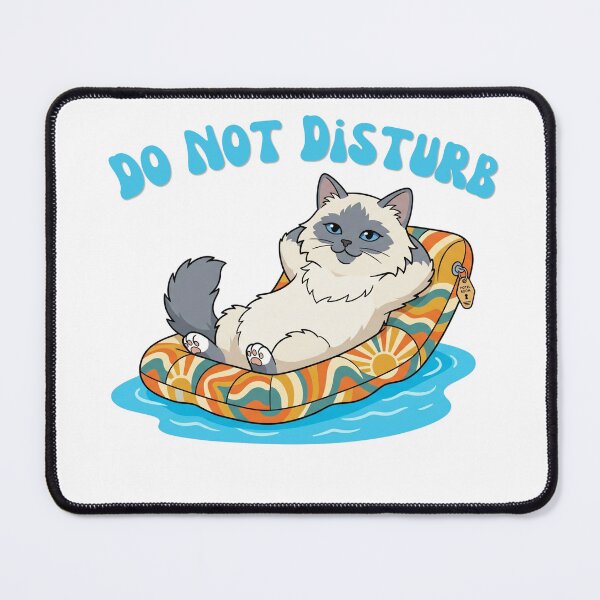 Item preview, Do Not Disturb Poolside Vacation Cat Retro Resort Summer designed and sold by Snowy Studio Designs.
