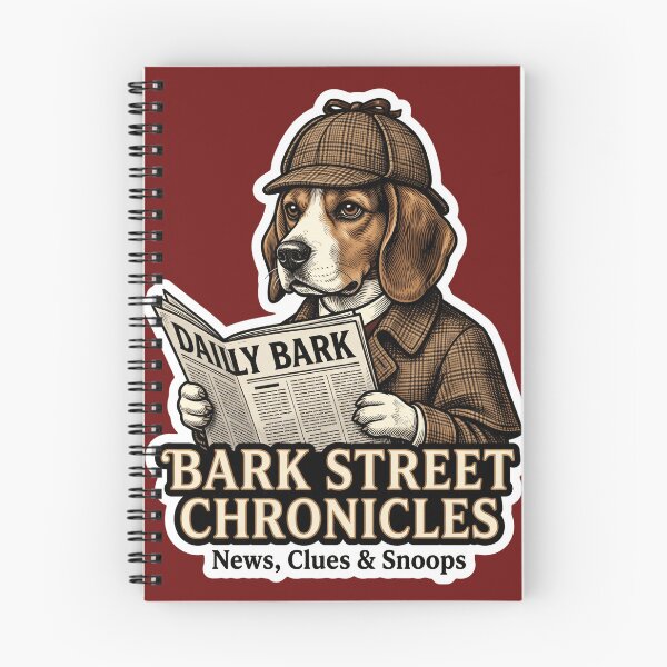 Item preview, Bark Street Chronicles Dog Detective - News Clues Snoops Vintage Beagle designed and sold by veloramode.