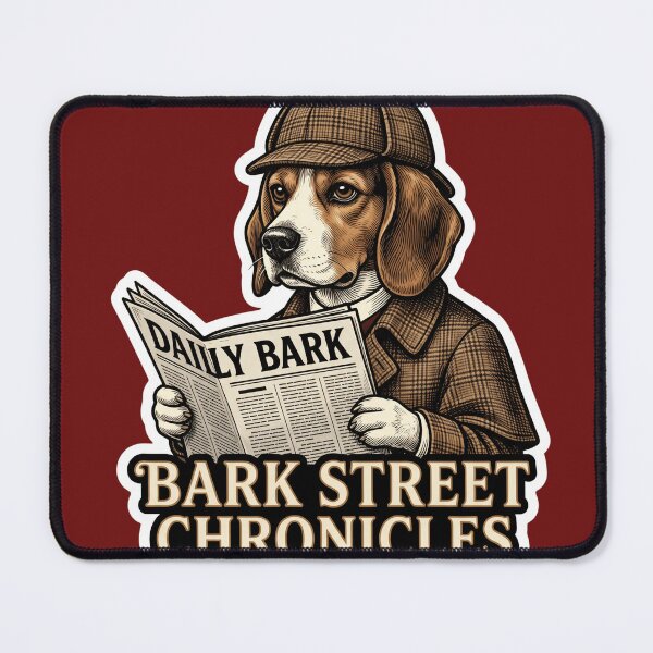 Item preview, Bark Street Chronicles Dog Detective - News Clues Snoops Vintage Beagle designed and sold by veloramode.
