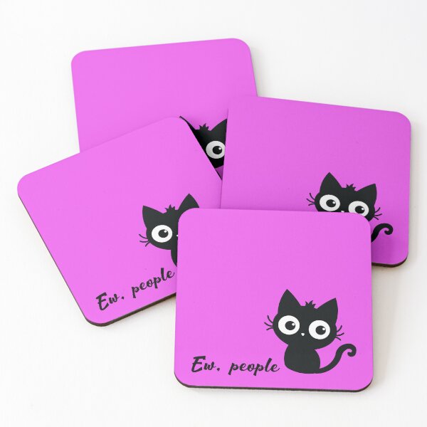 Item preview, Ew, People Cute Black Cat Kawaii Design designed and sold by Hallowed Artistry.