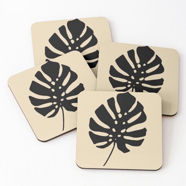 Item preview, Black and White Tropical Botanical Leaf Art designed and sold by Achini Madhushika.