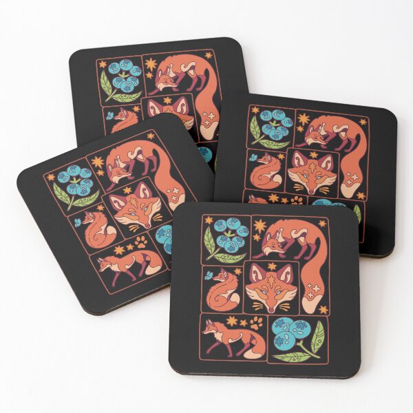 Item preview, Foxes & Blueberries designed and sold by Erika Vaigel Illustrations.