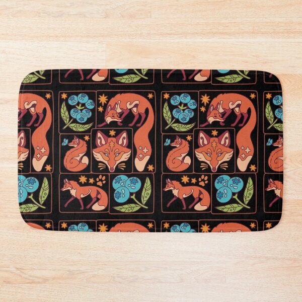 Item preview, Foxes & Blueberries designed and sold by Erika Vaigel Creations.