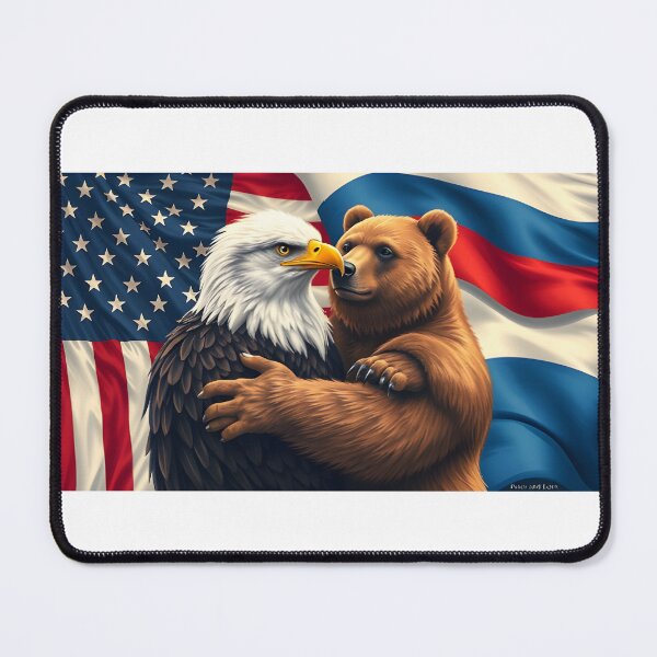 Item preview, Cute Eagle and Bear Peace Illustration designed and sold by MyTeePlace.