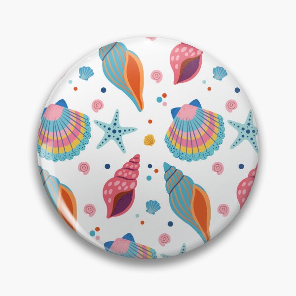 Item preview, Colorful Seashell Ocean Pattern designed and sold by BetweenForms.