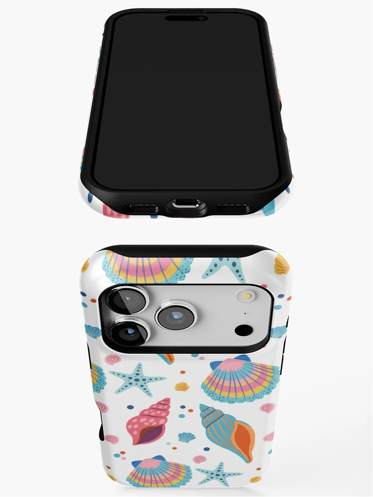 Thumbnail 3 of 4, iPhone Case, Colorful Seashell Ocean Pattern designed and sold by BetweenForms.