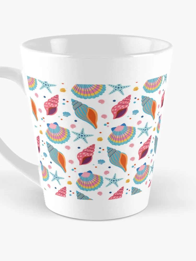 Thumbnail 3 of 4, Coffee Mug, Colorful Seashell Ocean Pattern designed and sold by BetweenForms.