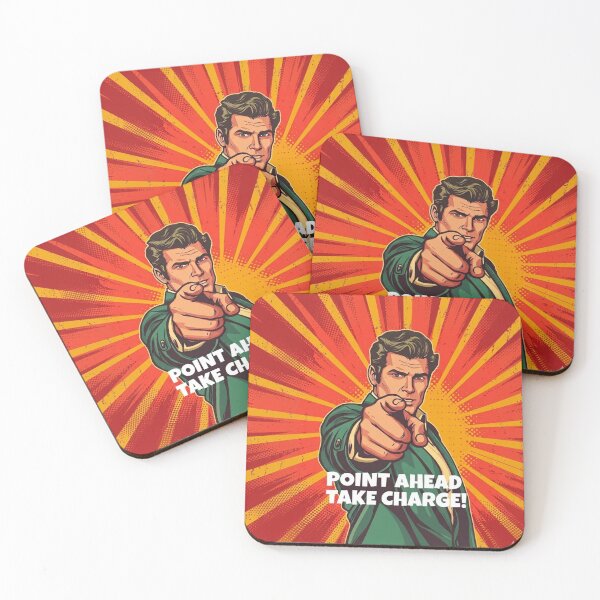 Item preview, Vintage Pop Art Man Pointing Finger Motivational Poster designed and sold by MyTeePlace.