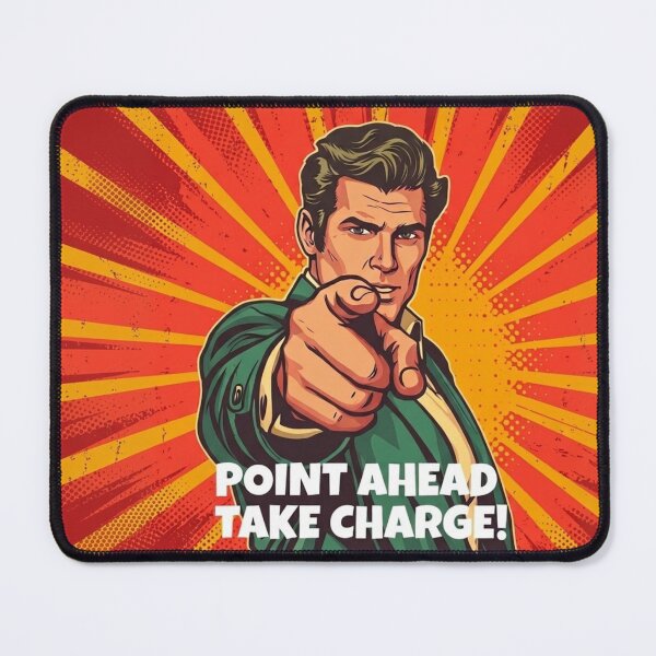 Item preview, Vintage Pop Art Man Pointing Finger Motivational Poster designed and sold by MyTeePlace.