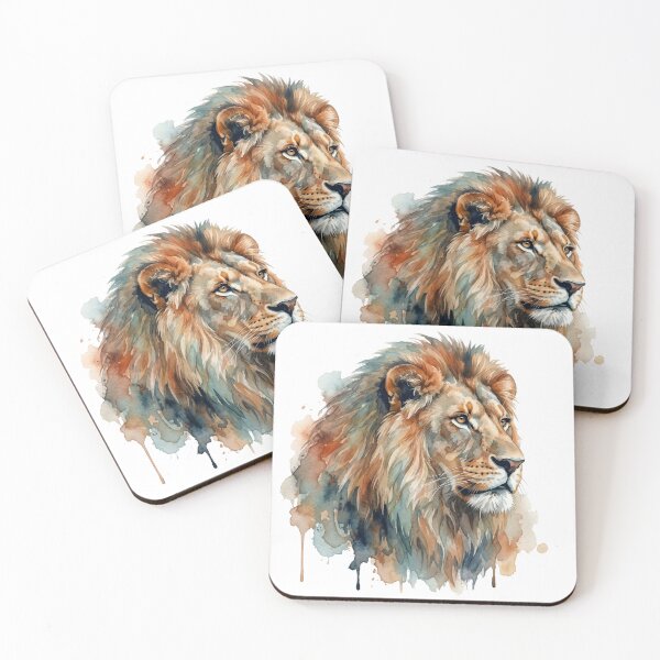 Item preview, Majestic Watercolor Lion Portrait designed and sold by djamelch.
