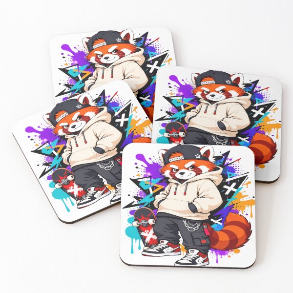 Item preview, Street Style Red Panda Skateboard art designed and sold by StickersHul.