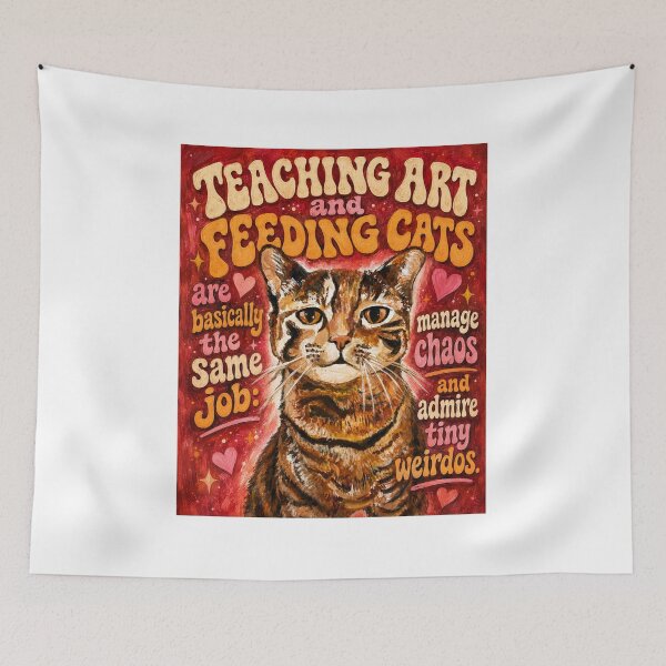 Item preview, Teaching Art and Feeding Cats designed and sold by ThatCoolArtTeacher.