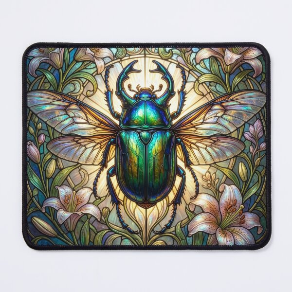 Item preview, Stained Glass Style Jewel Scarab designed and sold by Tridentulus.