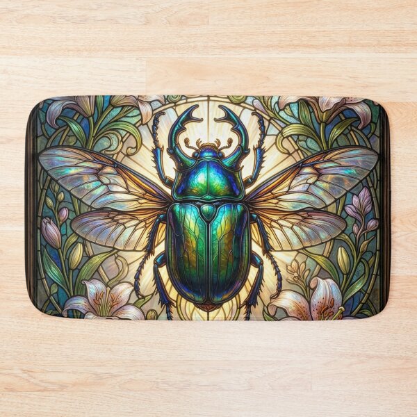 Item preview, Stained Glass Style Jewel Scarab designed and sold by Tridentulus.