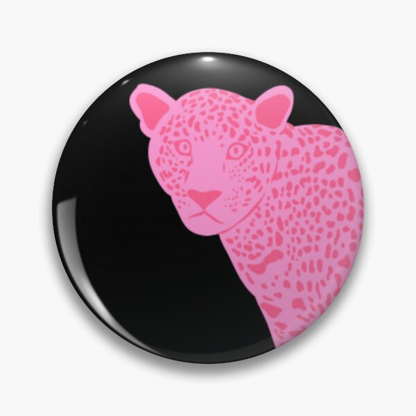 Item preview, Trendy Hot Pink Leopard Illustration on Black Background designed and sold by samahl_l.