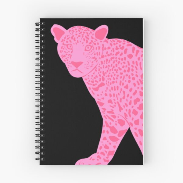 Item preview, Trendy Hot Pink Leopard Illustration on Black Background designed and sold by samahl_l.