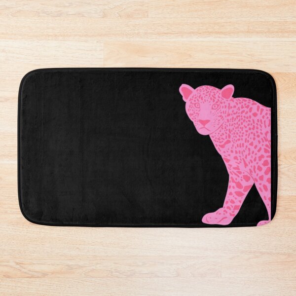 Item preview, Trendy Hot Pink Leopard Illustration on Black Background designed and sold by samahl_l.