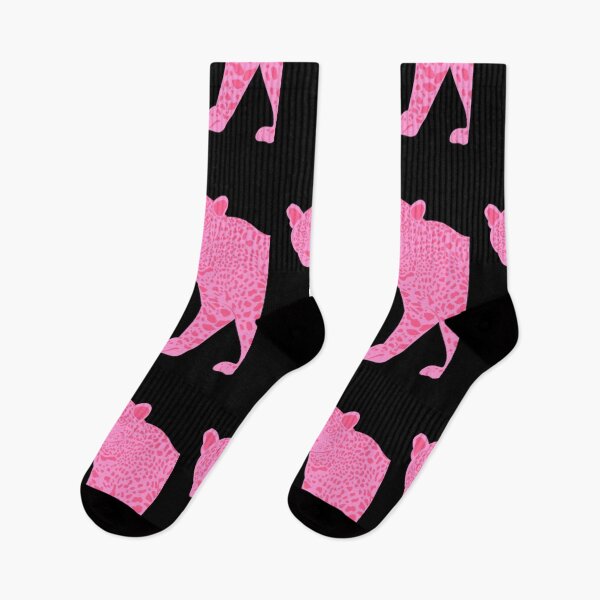 Item preview, Trendy Hot Pink Leopard Illustration on Black Background designed and sold by samahl_l.