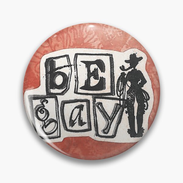 Item preview, Be Gay - Gay Cowgirl stamped collage designed and sold by zinesbyscout.