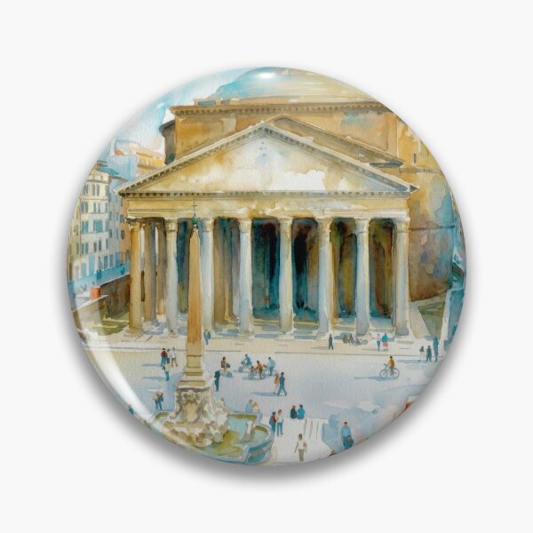 Item preview, Rome Pantheon Watercolor designed and sold by caracatita75.