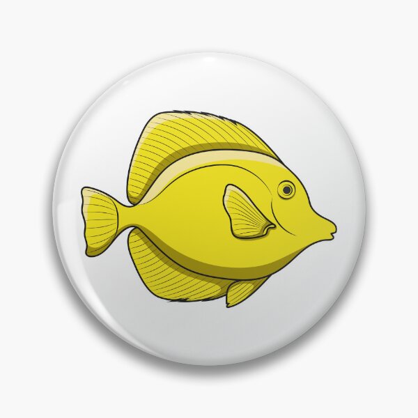 Item preview, Illustration with yellow zebrasoma fish designed and sold by RizikCat.
