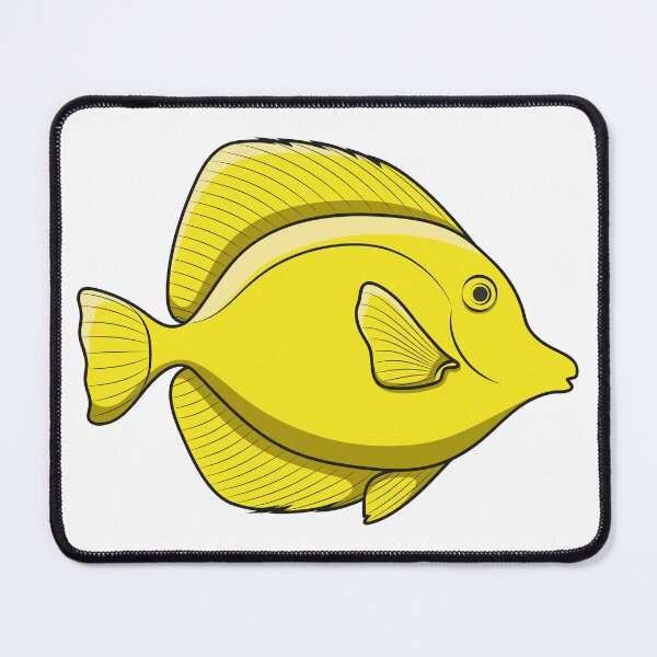 Item preview, Illustration with yellow zebrasoma fish designed and sold by RizikCat.