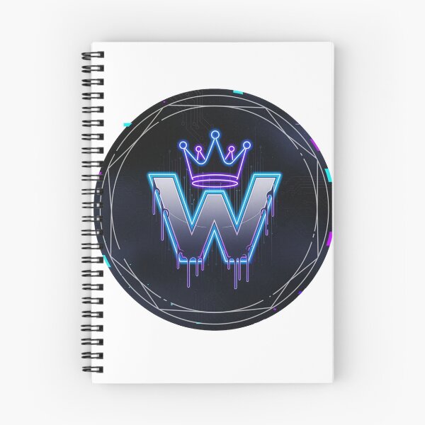 Item preview, Neon crown letter W gaming emblem cyberpunk winner esports badge chrome logo designed and sold by icemanphotos.