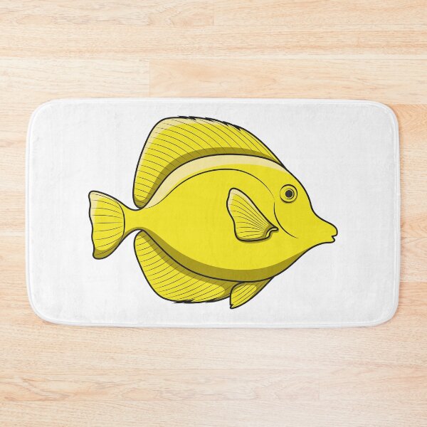 Item preview, Illustration with yellow zebrasoma fish designed and sold by RizikCat.