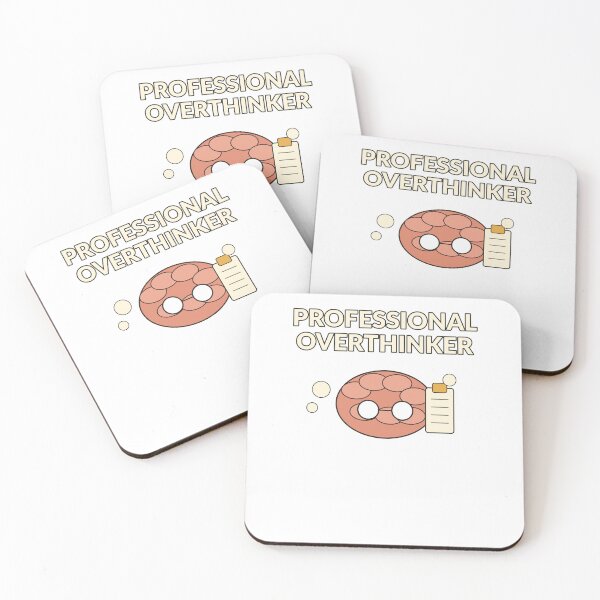 Item preview, Professional Overthinker — Funny Brain Humor Design designed and sold by Cozy Oddities Studio.