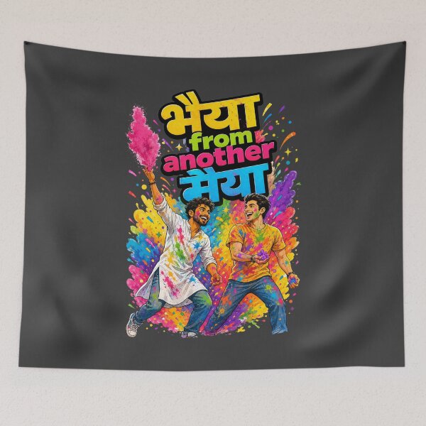 Item preview, Bhaiya from another Maiya - Indian Festivals / Festive Season | Quirky Hindi Theme Tshirt designed and sold by freezed-frames.