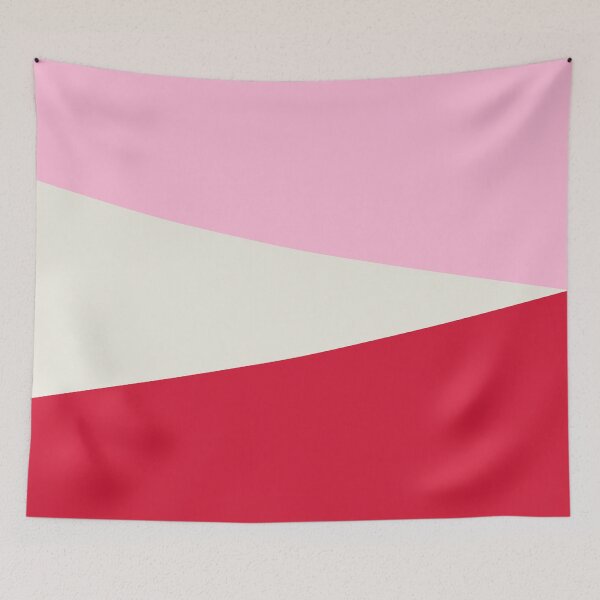Item preview, RED, COTTON CANDY PINK and CREAM GEOMETRIC DESIGN PRINT designed and sold by RachelMacht.