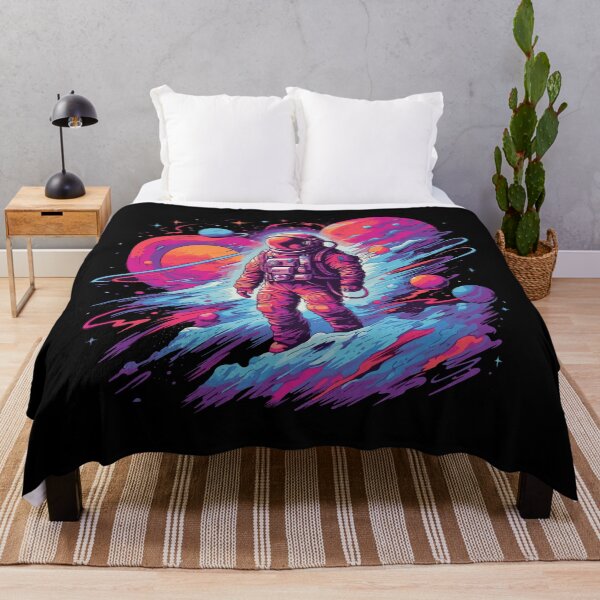 Artikelvorschau, Neon Astronaut Galaxienforscher Farbenfrohe Weltraumnebel-Kunst entworfen und verkauft von NaturesRepose.