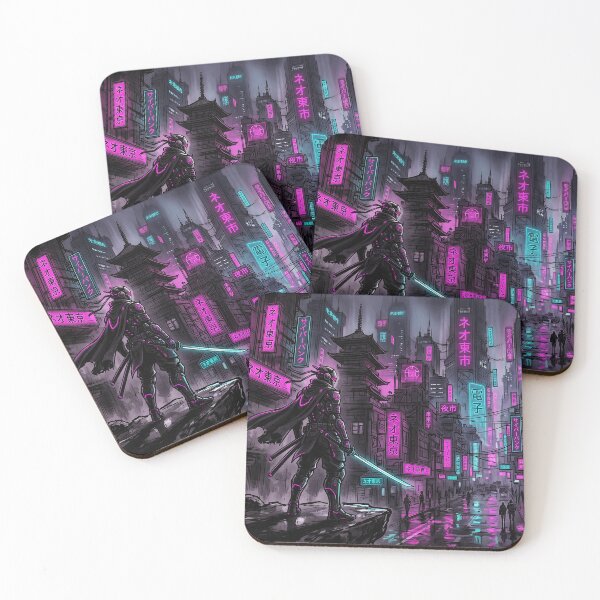 Item preview, Cyberpunk Samurai Ronin Neon Tokyo Street Art designed and sold by Osmose-Studio.