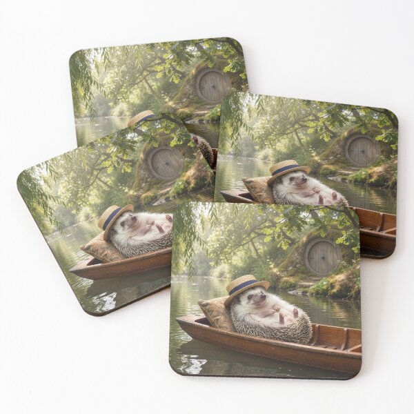 Item preview, Hedgehog Daydreams on the River designed and sold by Tridentulus.