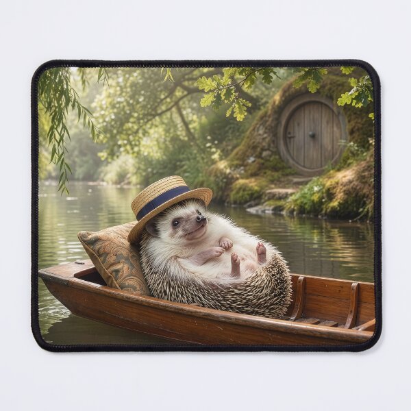Item preview, Hedgehog Daydreams on the River designed and sold by Tridentulus.
