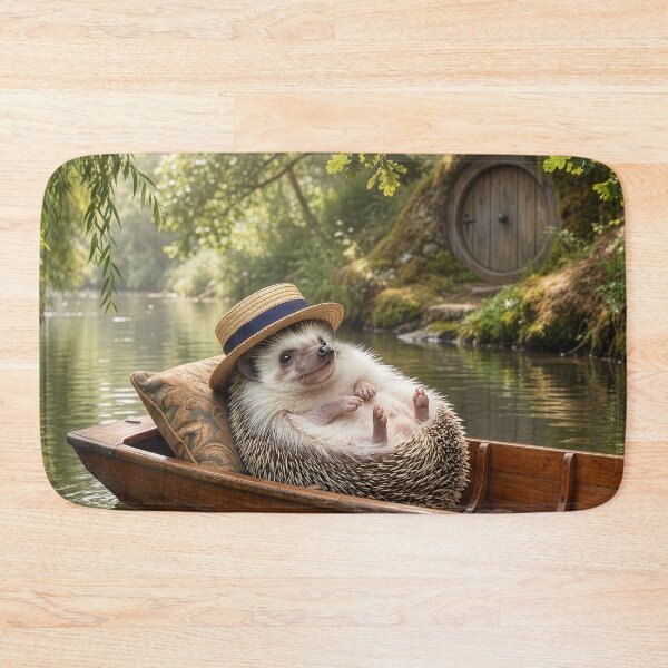 Item preview, Hedgehog Daydreams on the River designed and sold by Tridentulus.