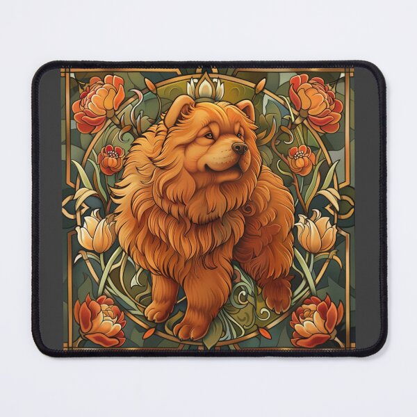 Item preview, Art nouveau Chow chow puppy dog designed and sold by MendaciousMina.