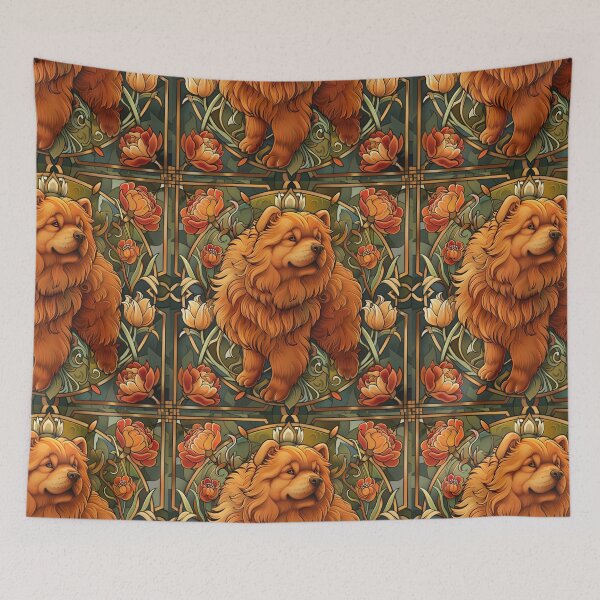 Item preview, Art nouveau Chow chow puppy dog designed and sold by MendaciousMina.