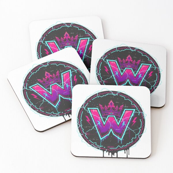 Item preview, Crown letter W synthwave gaming emblem neon lightning cyberpunk winner esports logo designed and sold by icemanphotos.
