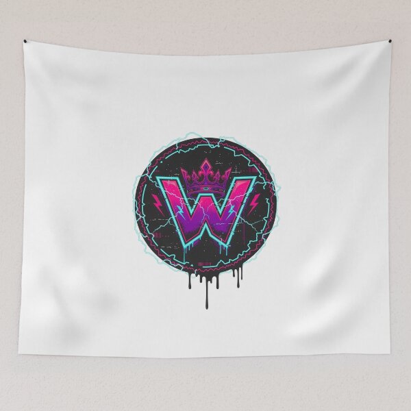 Item preview, Crown letter W synthwave gaming emblem neon lightning cyberpunk winner esports logo designed and sold by icemanphotos.