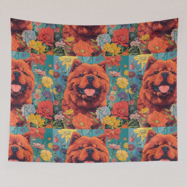 Item preview, Flower power Chow chow puppy dog designed and sold by MendaciousMina.