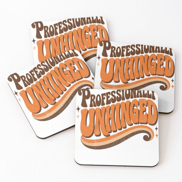 Item preview, Professionally Unhinged Retro 70s Funny Typography T-Shirt designed and sold by Five Reasons Designs.