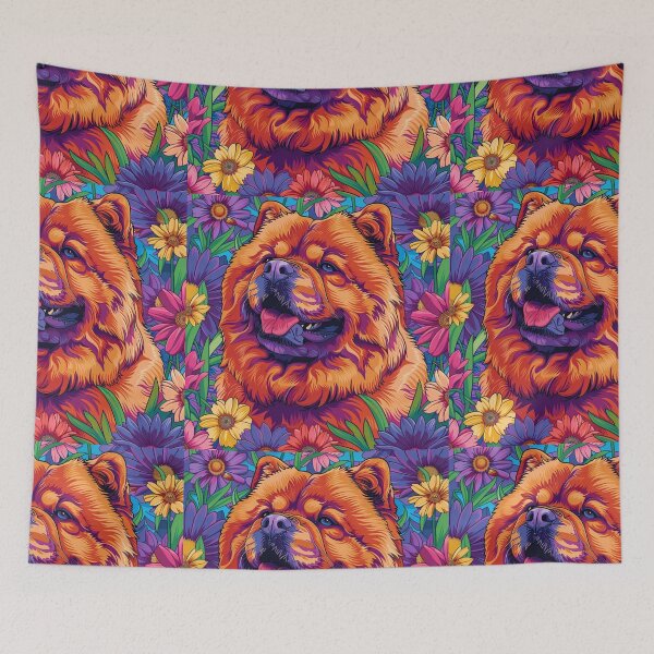 Item preview, Flower power Chow chow puppy dog designed and sold by MendaciousMina.