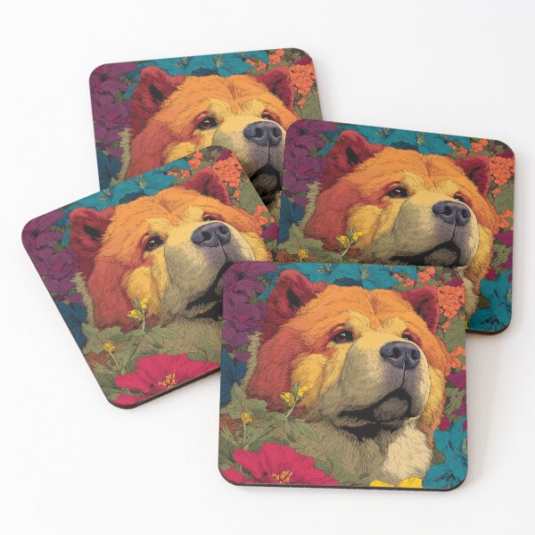 Item preview, Flower power Chow chow puppy dog designed and sold by MendaciousMina.