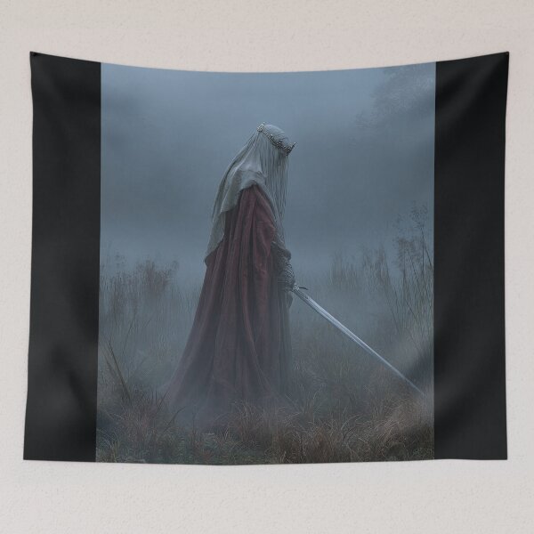 Item preview, Veiled Crimson Female Knight in the Fog designed and sold by Shannon Hilson.