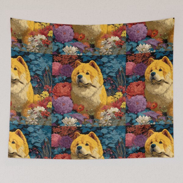 Item preview, Flower power Chow chow puppy dog designed and sold by MendaciousMina.