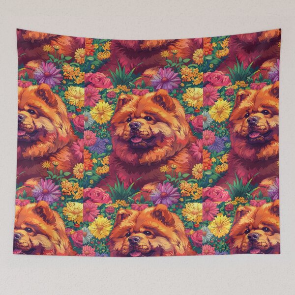 Item preview, Flower power Chow chow puppy dog designed and sold by MendaciousMina.