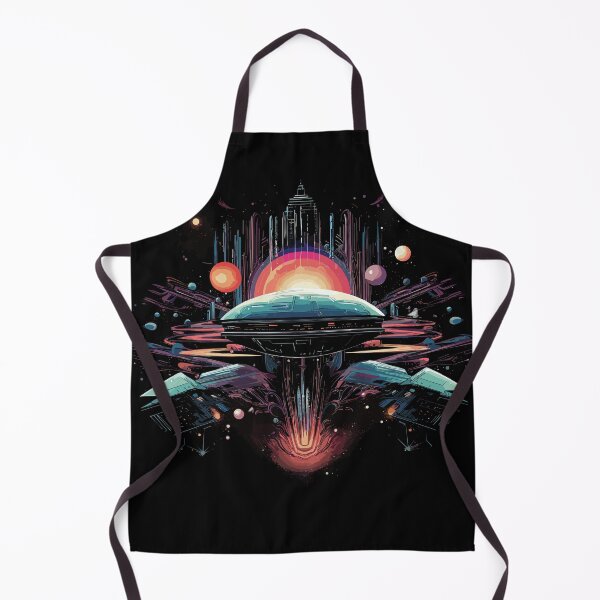 Item preview, Retro Spaceship Mothership Symmetrical Sci Fi Space Art designed and sold by NaturesRepose.
